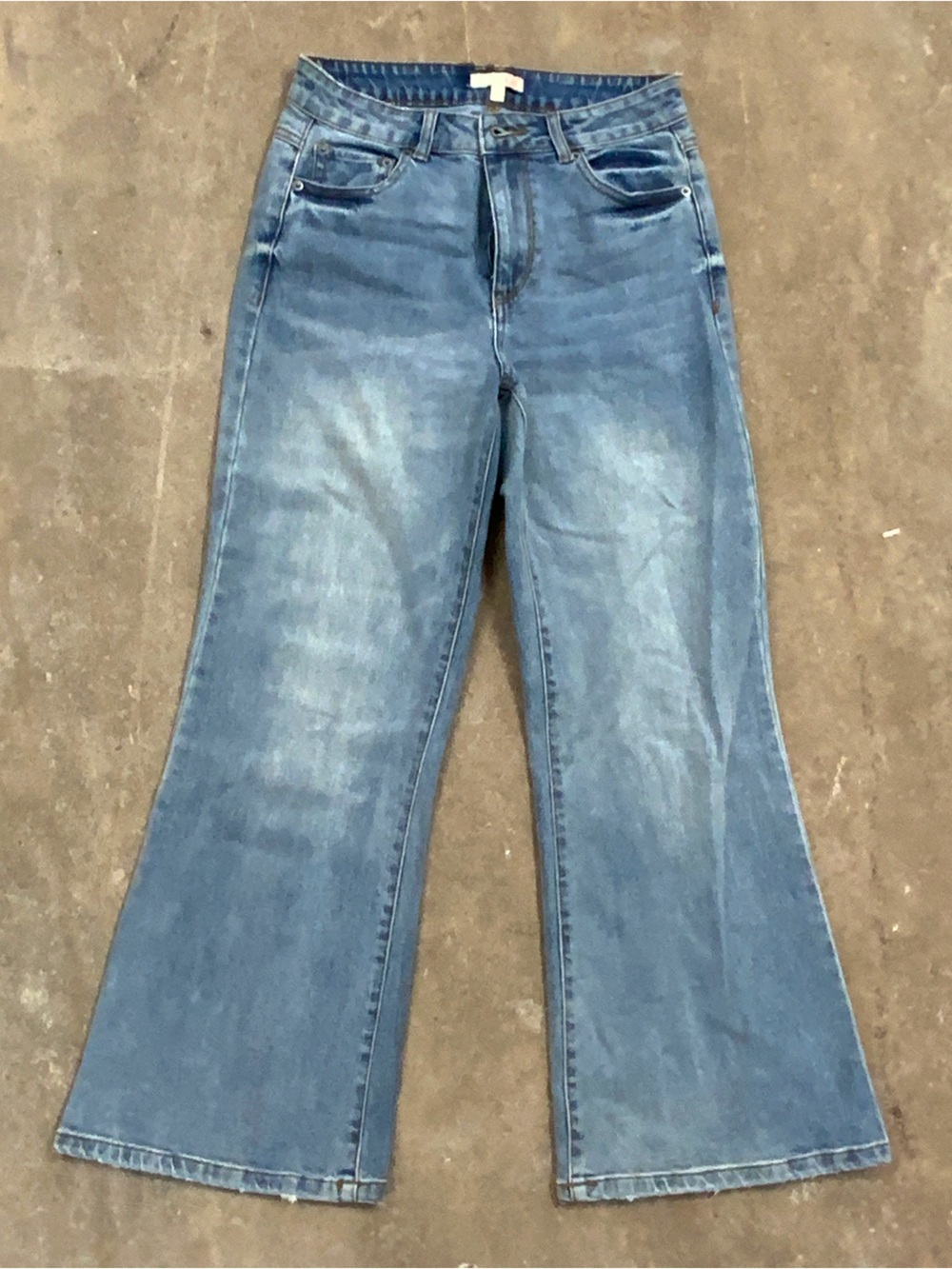 GB High-Waist Blue Flared straight leg Women’s Jeans boho chic